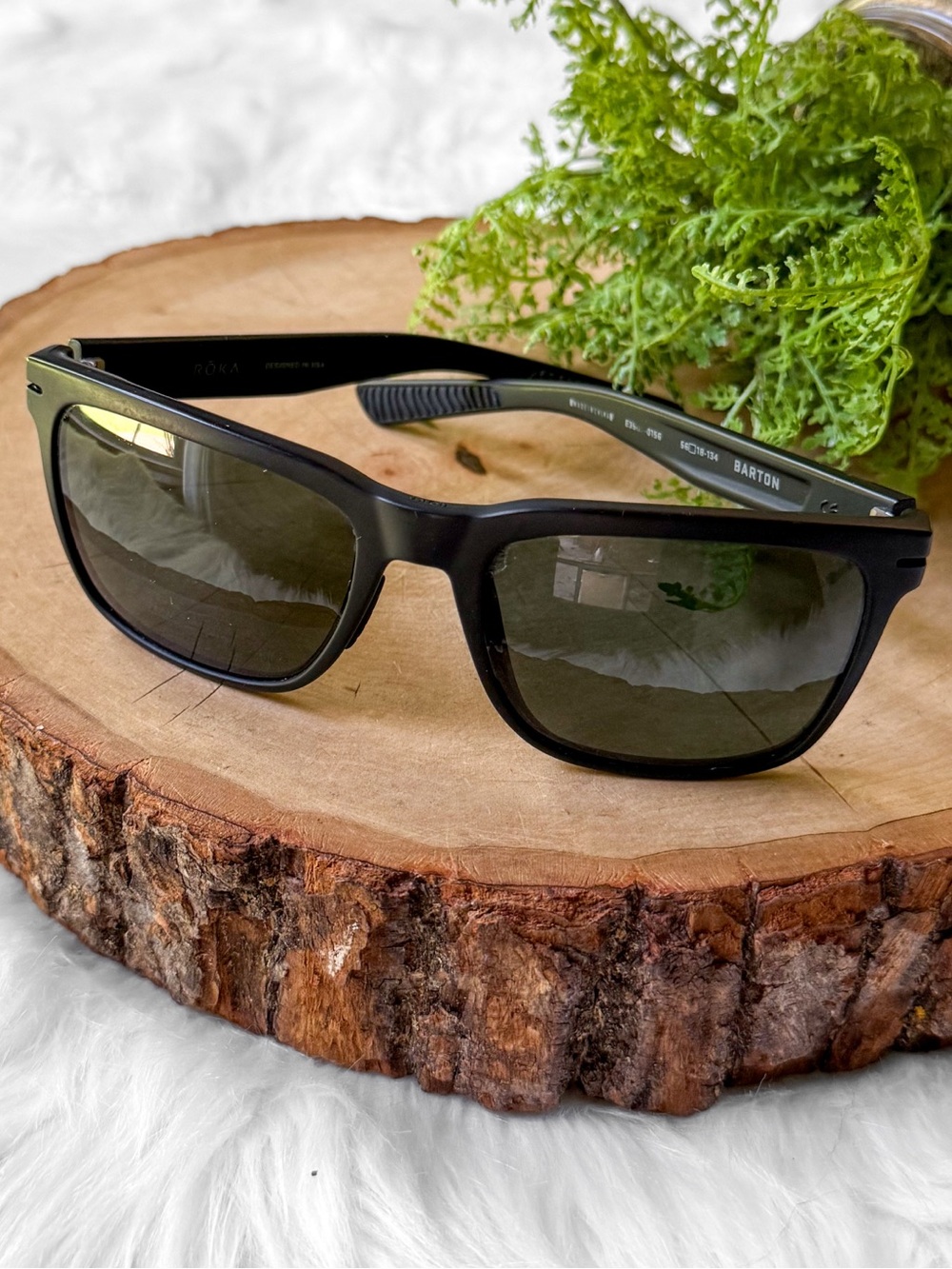Roka Barton Sunglasses Men's Square Black 56-18-134